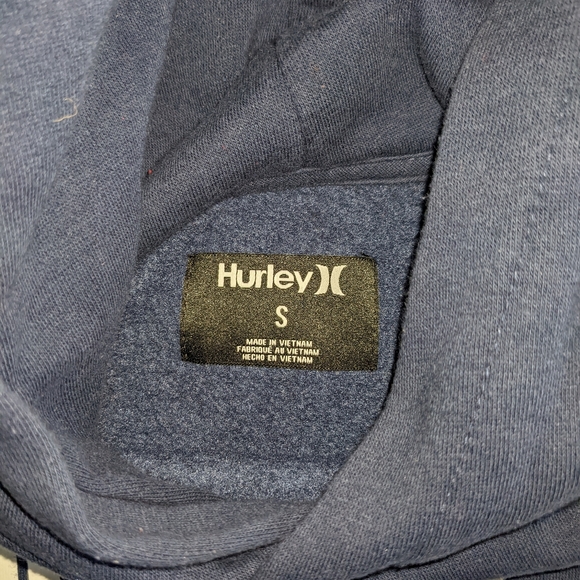 Cotton Hurley Blue Boys Hoodie - Picture 3 of 4
